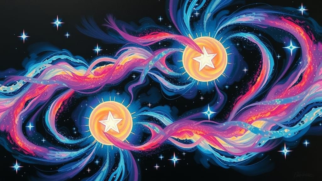 Iridescent Plasma Maelstrom with Newborn Stars as Impasto Pa...