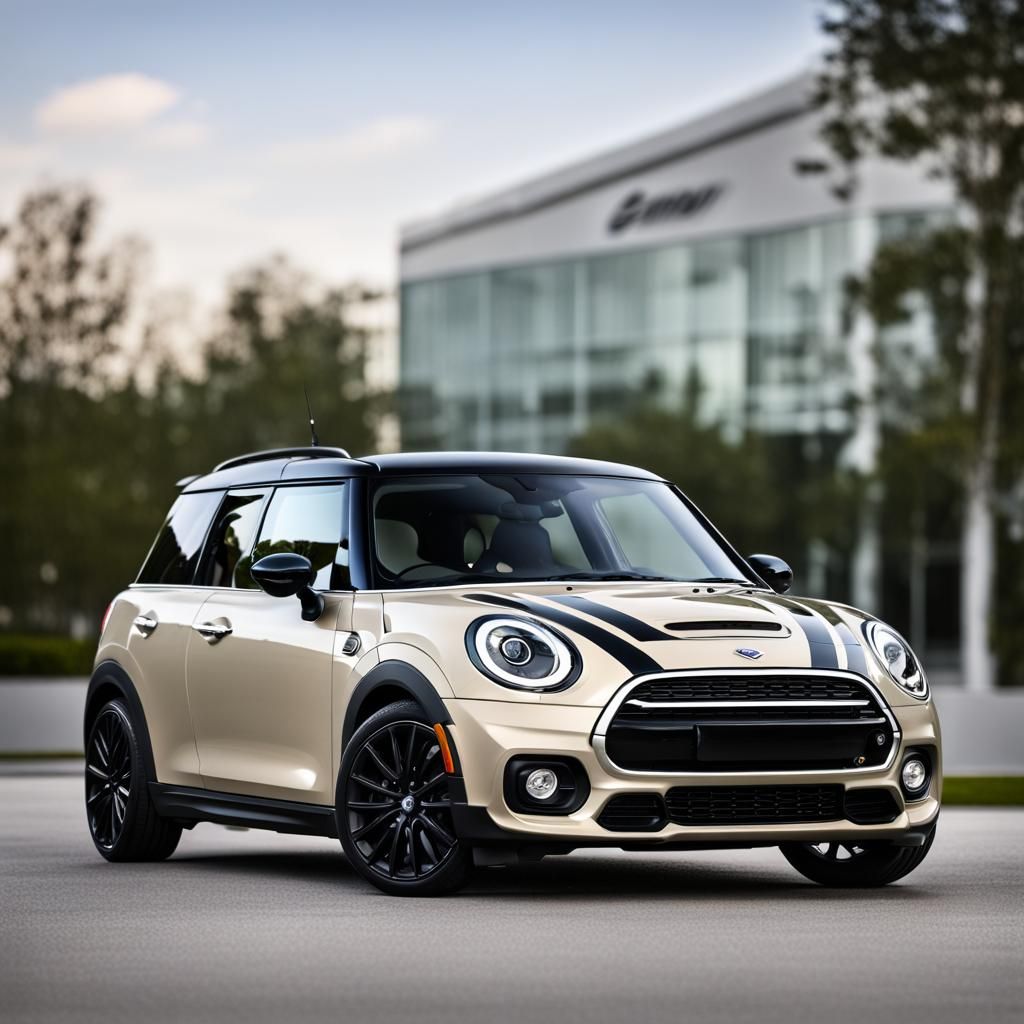 Beige Mini Cooper S: Professional Car Photography