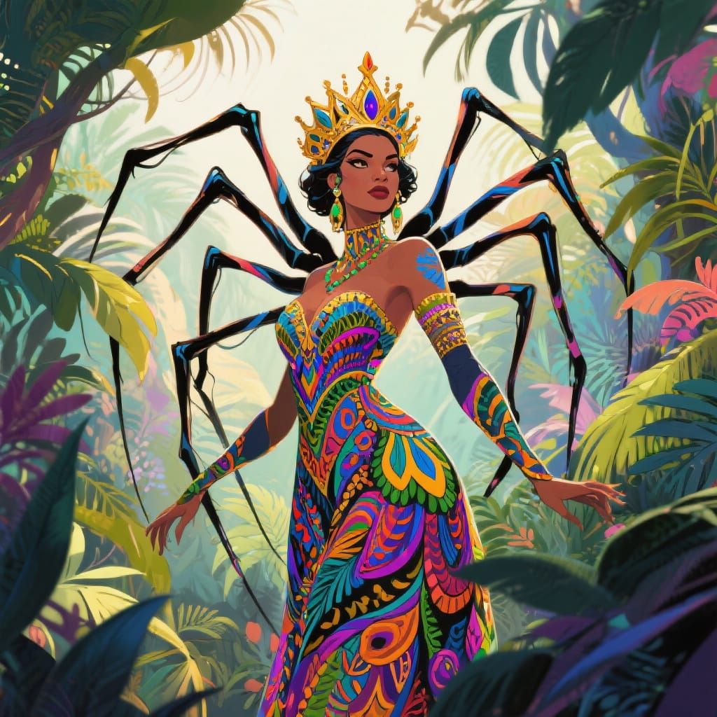 Brazilian Wandering Spider Queen in Exotic Dress