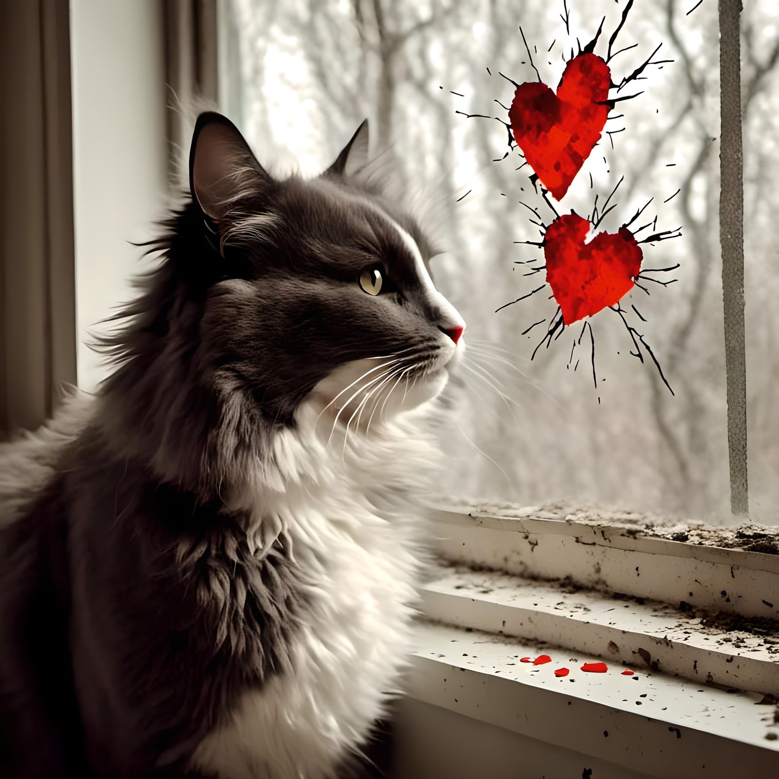 Broken Heart in Double Exposure Photography