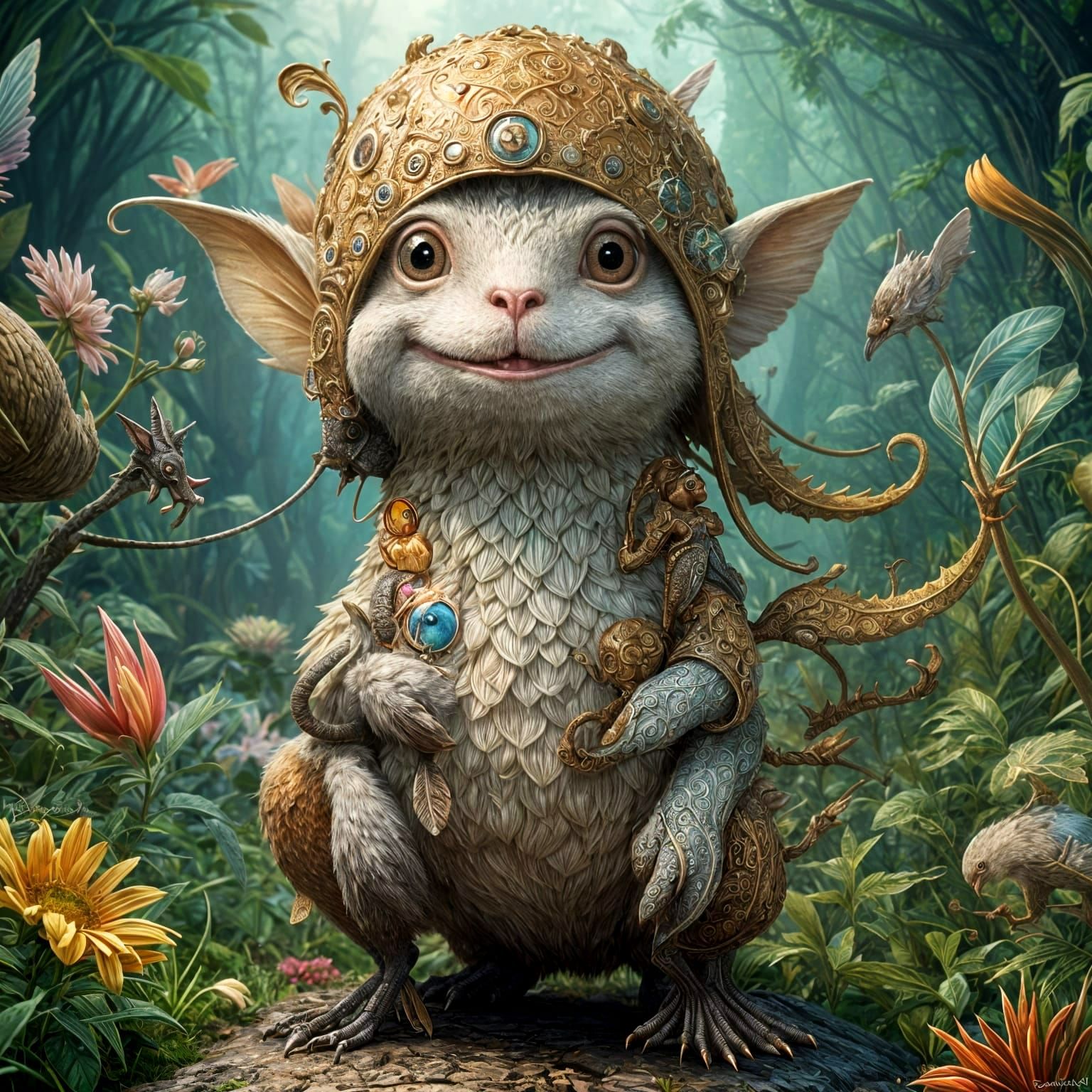 Fantasy Whimsical Creatures: Adorable UHD Illustration