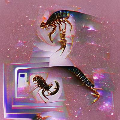 Stylized Digital Art of a Scorpio