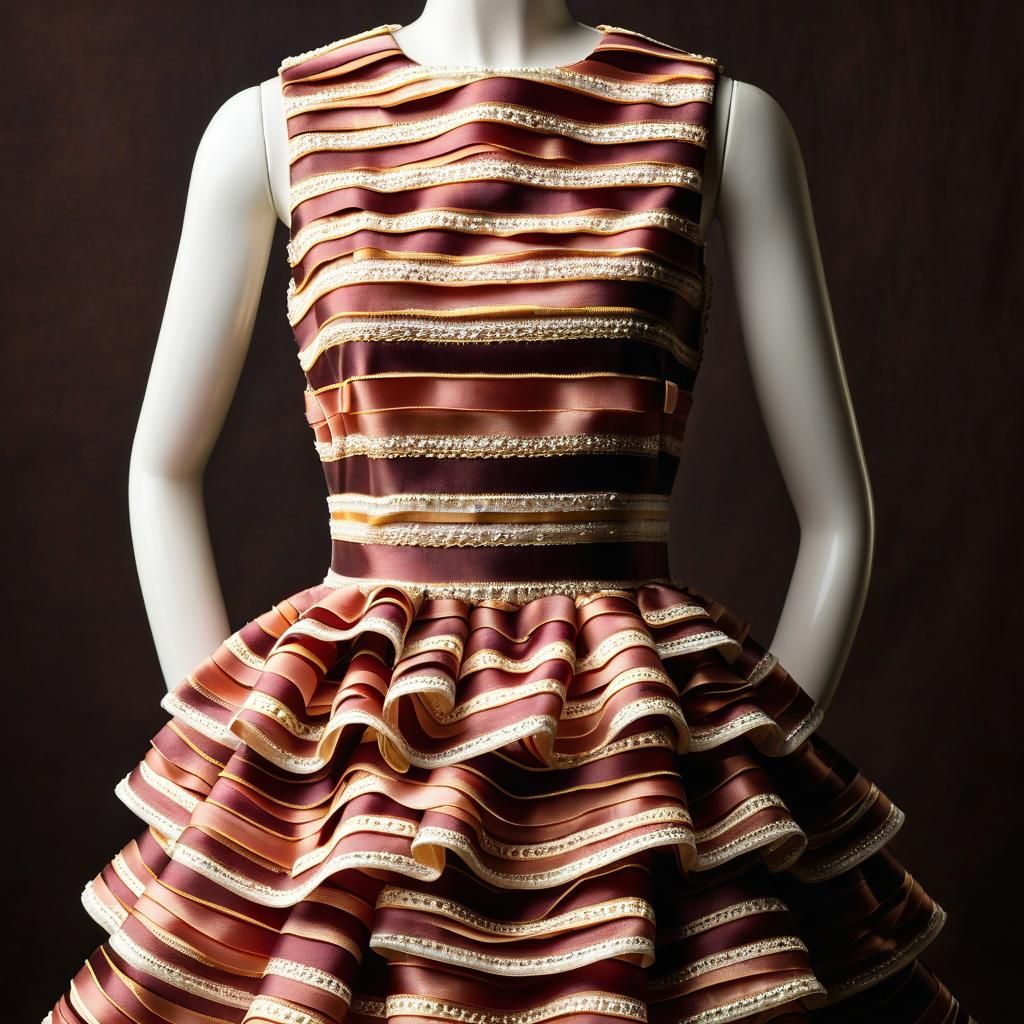 Bacon Dress with Intricate Filigree Details