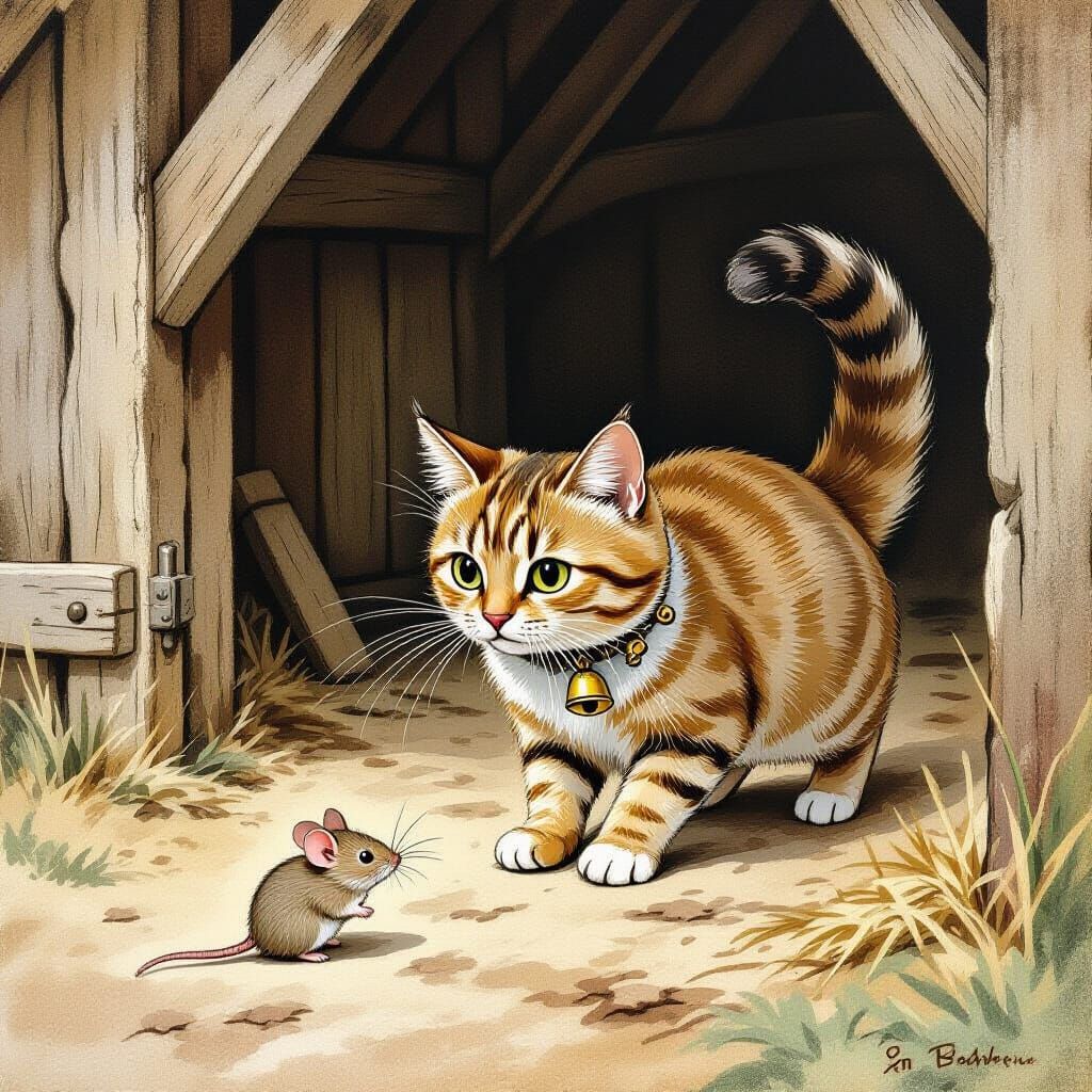 Predator + Prey: cat and mouse