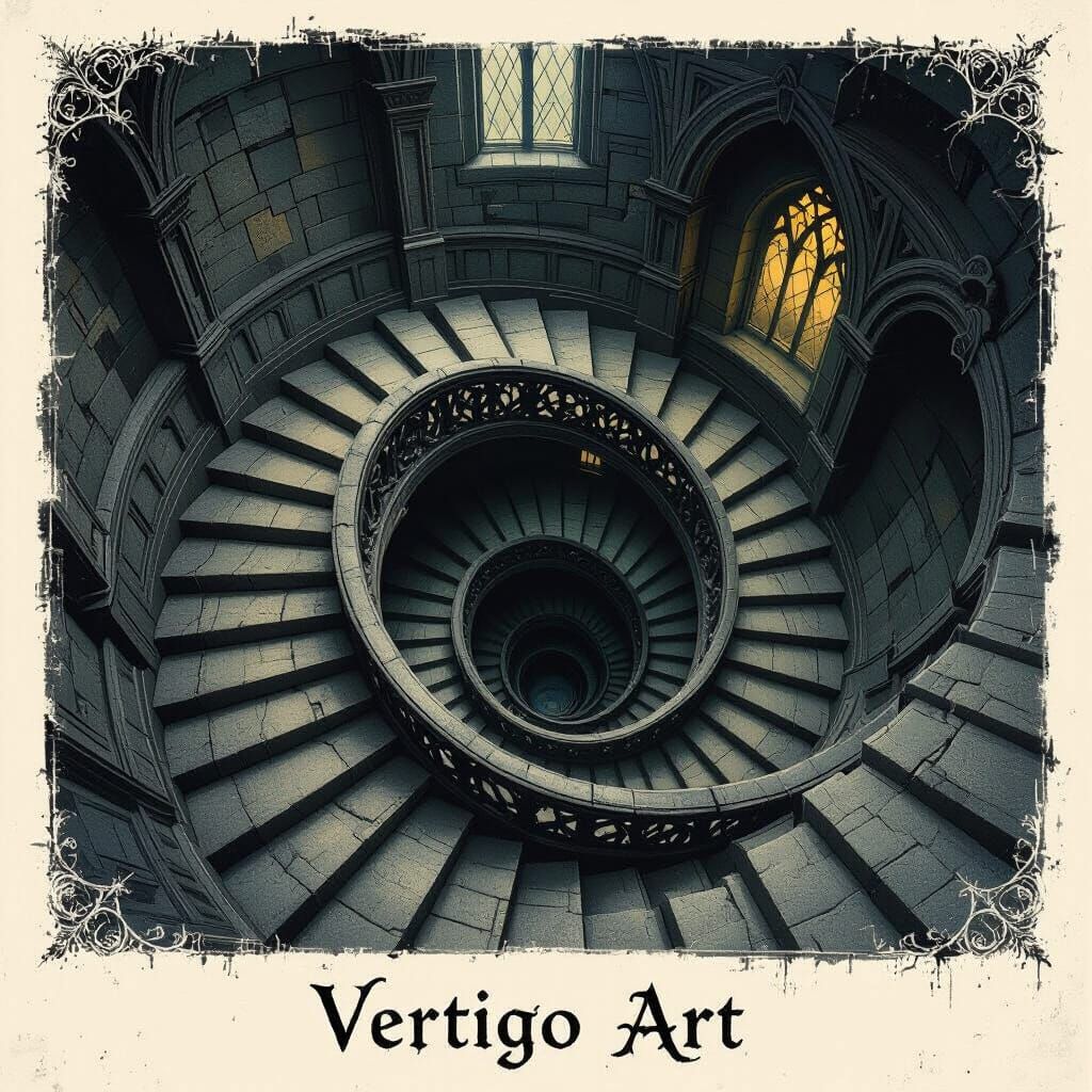 Dizzying Gothic Staircase Ascends to Dark Heavens