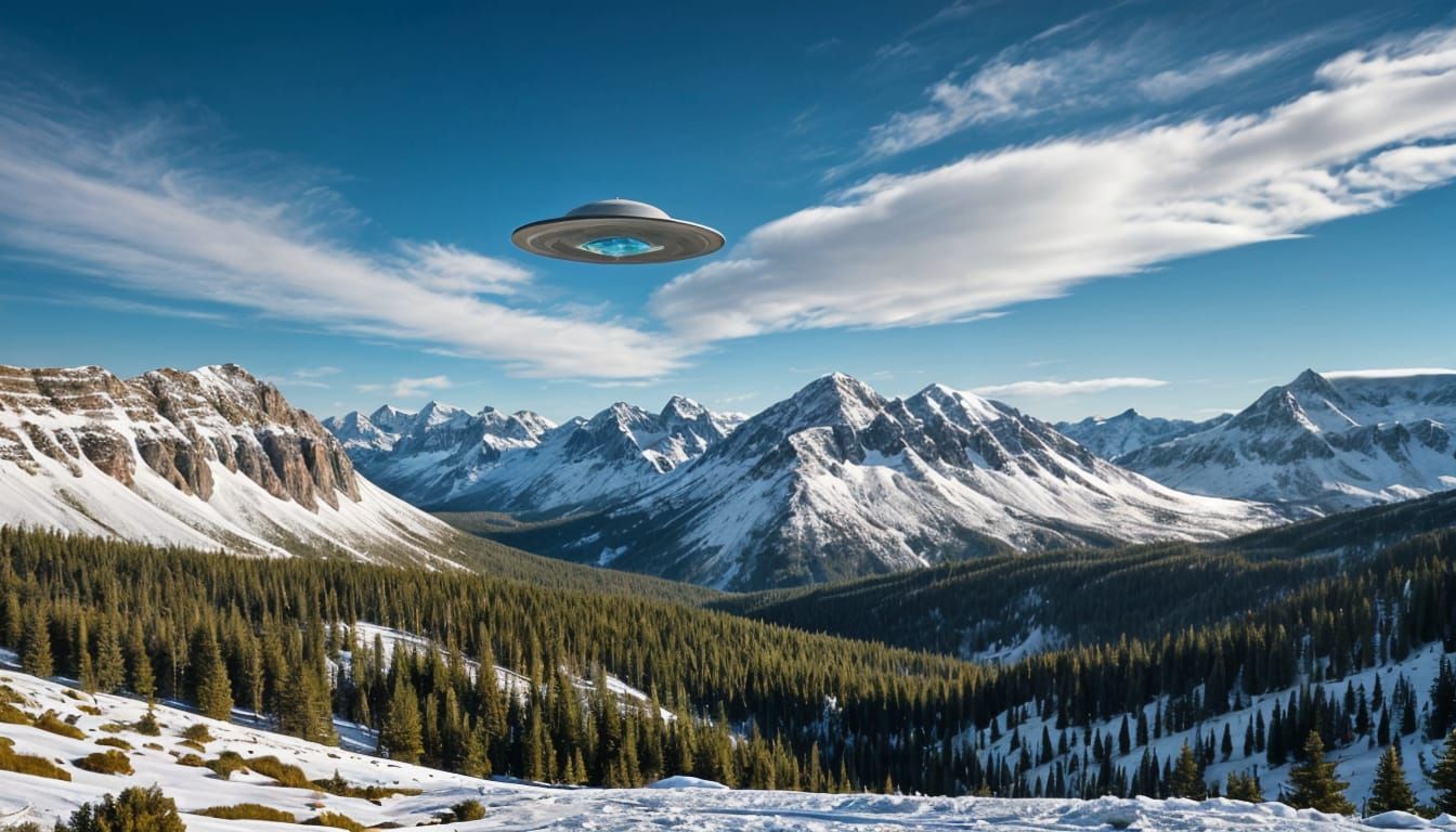 Stunning UFO Scenic Flight over Serene Valley Landscape