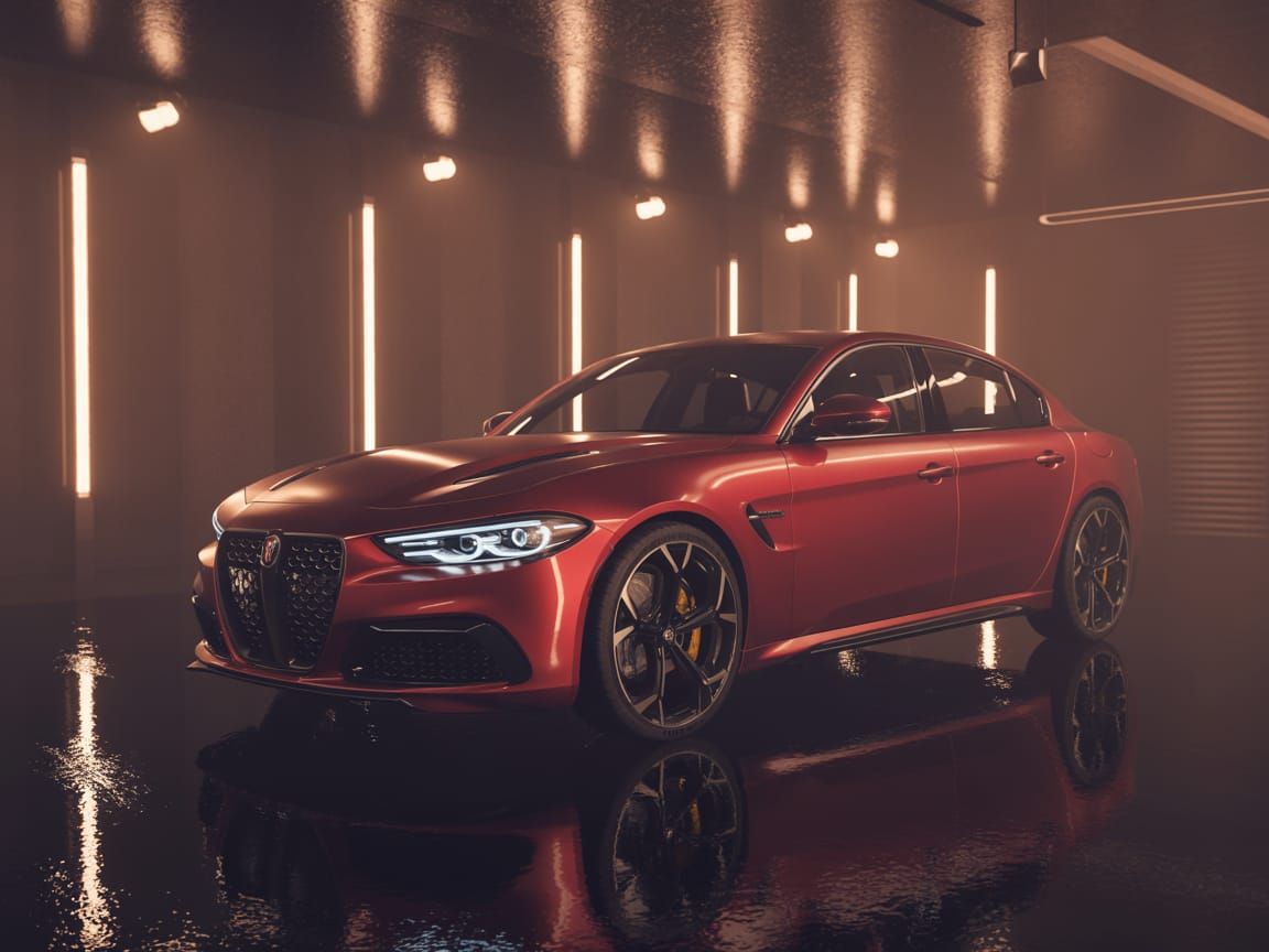 Hyperrealistic Italian Sedan Rendered in Unreal Engine