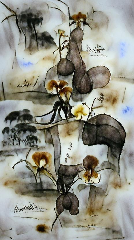 Gastrodia sesamoides, commonly known as cinnamon bells or common potato orchid in Australia and as the pot-bellied orchi...