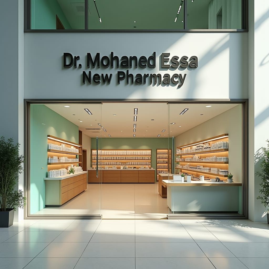 Modern Pharmacy Design with Sleek Glass Facade