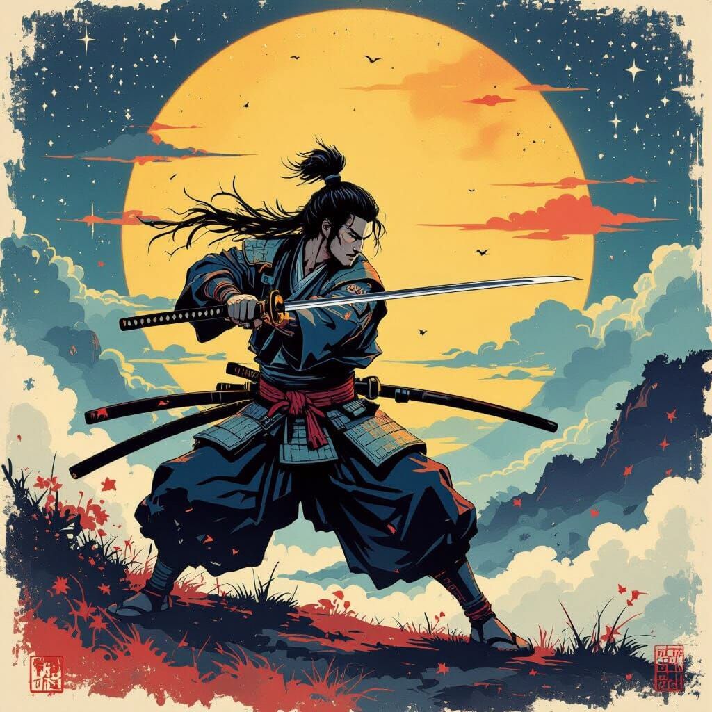 Samurai Jpen in Cosmic Sun and Moon Battle