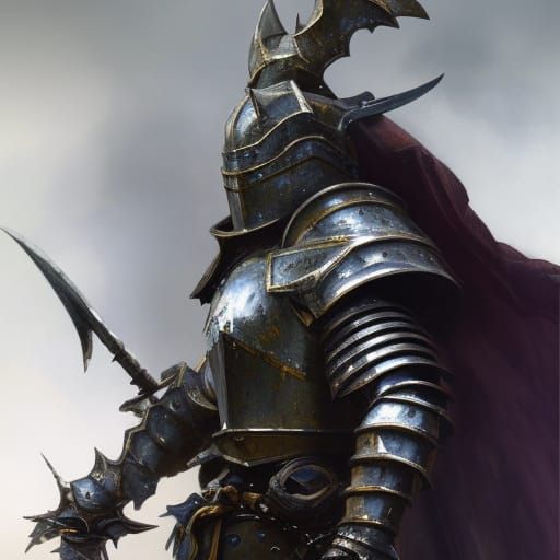 Berserker Knight Armor in Dark Fantasy Style