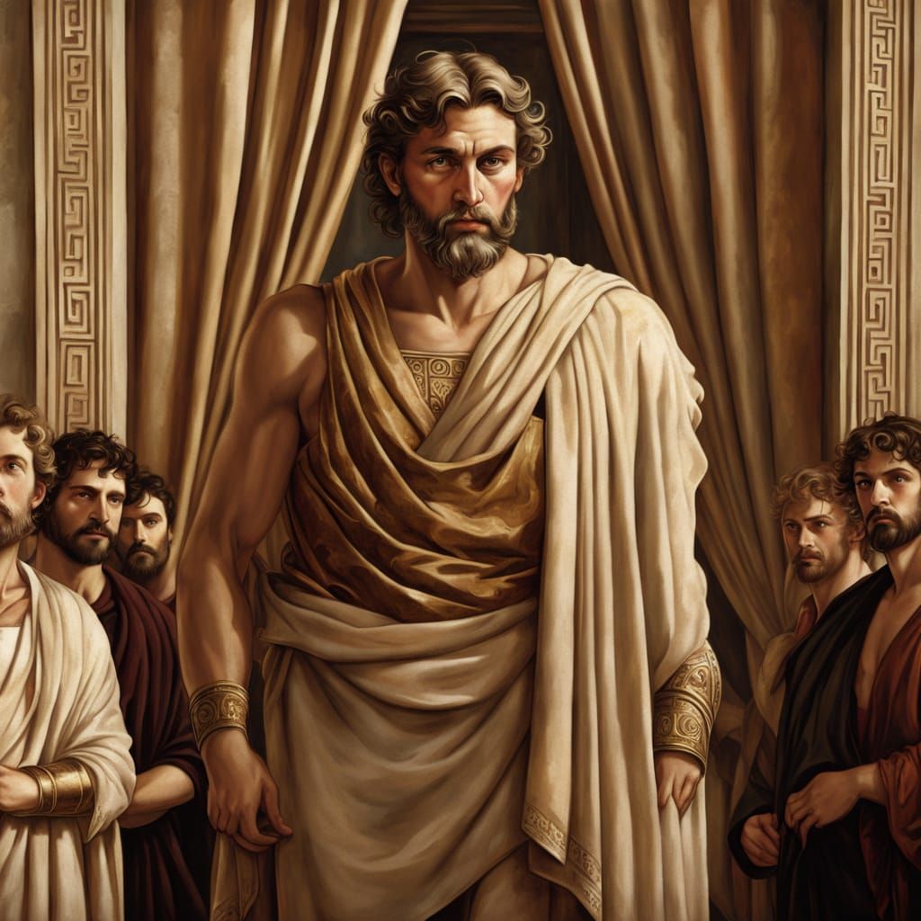 Antinoos, Proud Suitor in Ancient Greek Palace