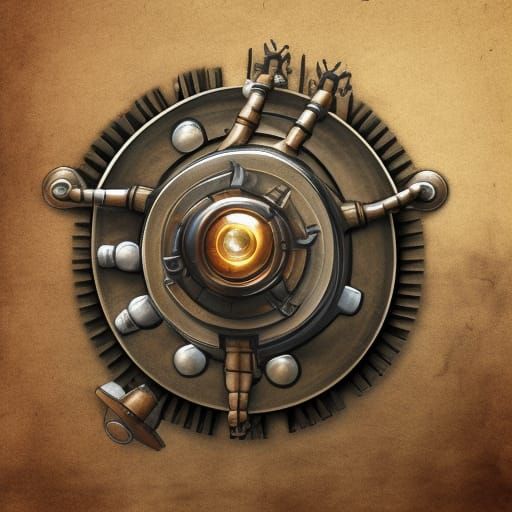 Steampunk Engine Design: A Digital Art Piece