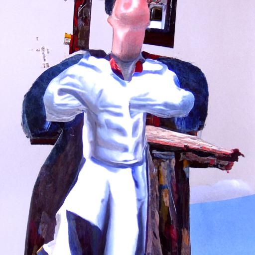 HD 3D Character Model in Oil Painting Style