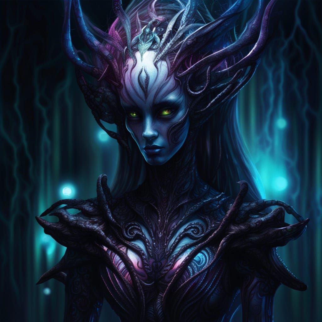 Sci-Fi Alien Princess of Nightmare Horror