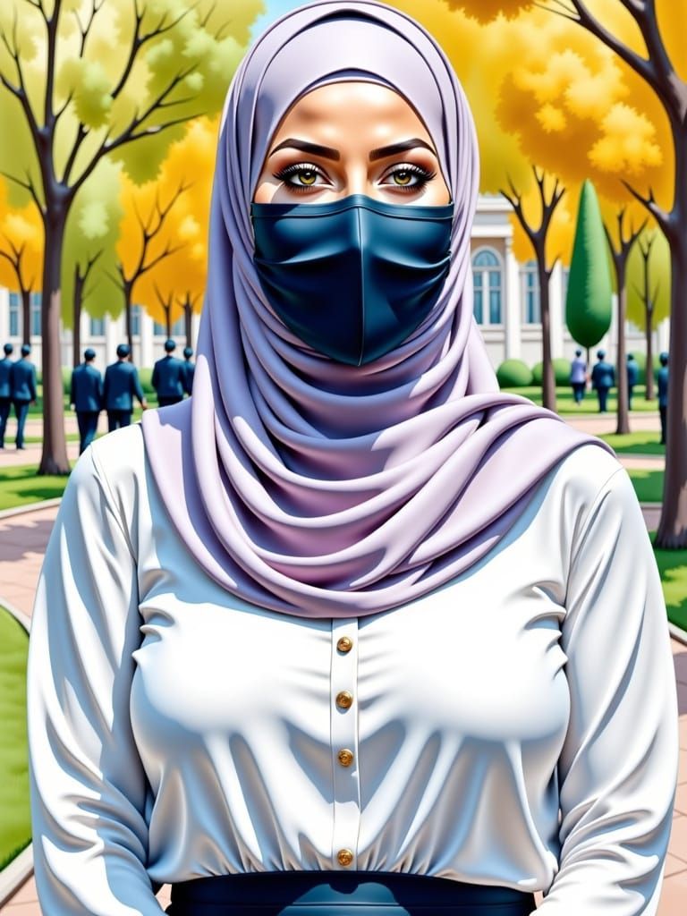 Modest Teacher in Watercolor Portrait