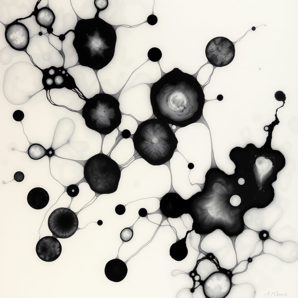 Ethereal Floating Ink: A Suminagashi Artwork