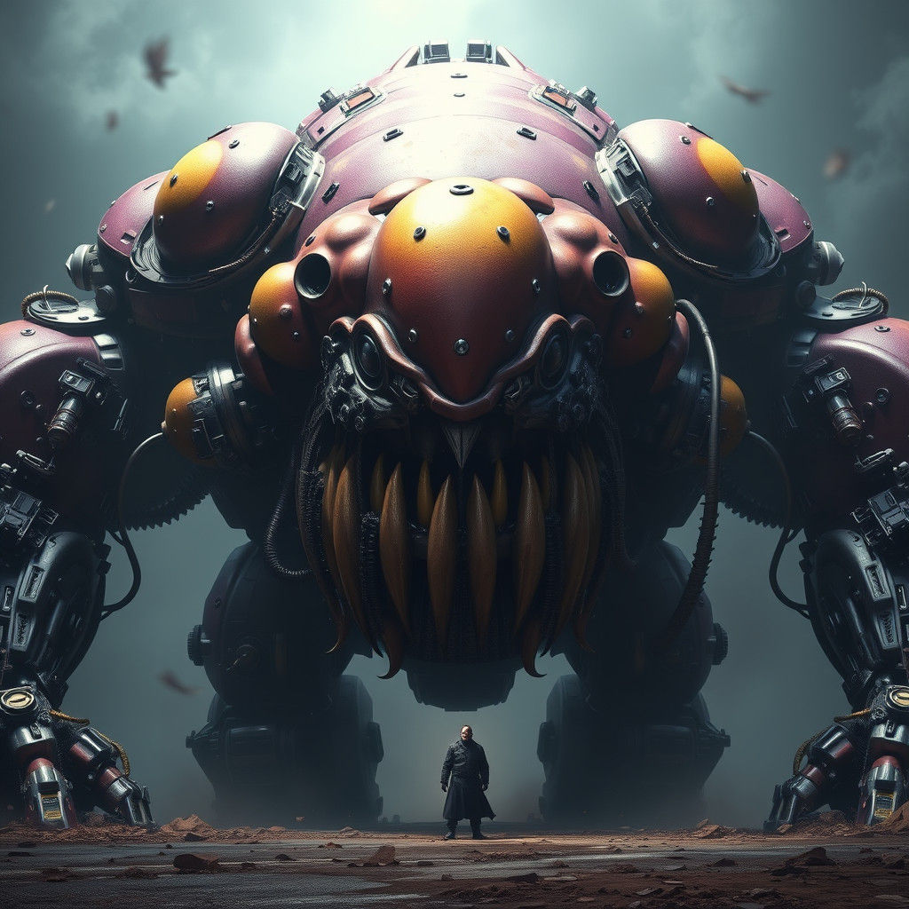 Gargantuan Bio-Mechanical Monstrosity in 8K Resolution