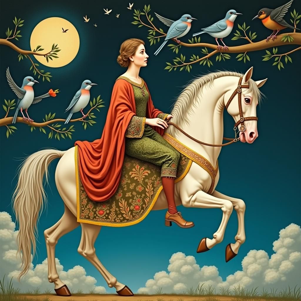 Byzantine Couple with Horse and Birds