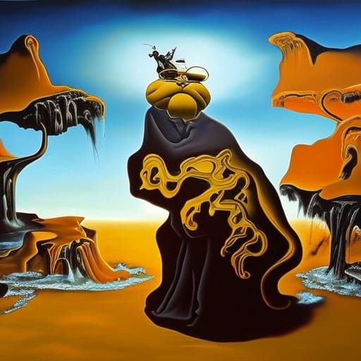 Garfield in Crisis: A Surreal Oil Painting