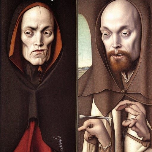 Noble Vampire Lord in Dark Gothic Style