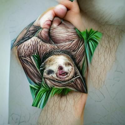 Photorealistic Sloth in Rainforest