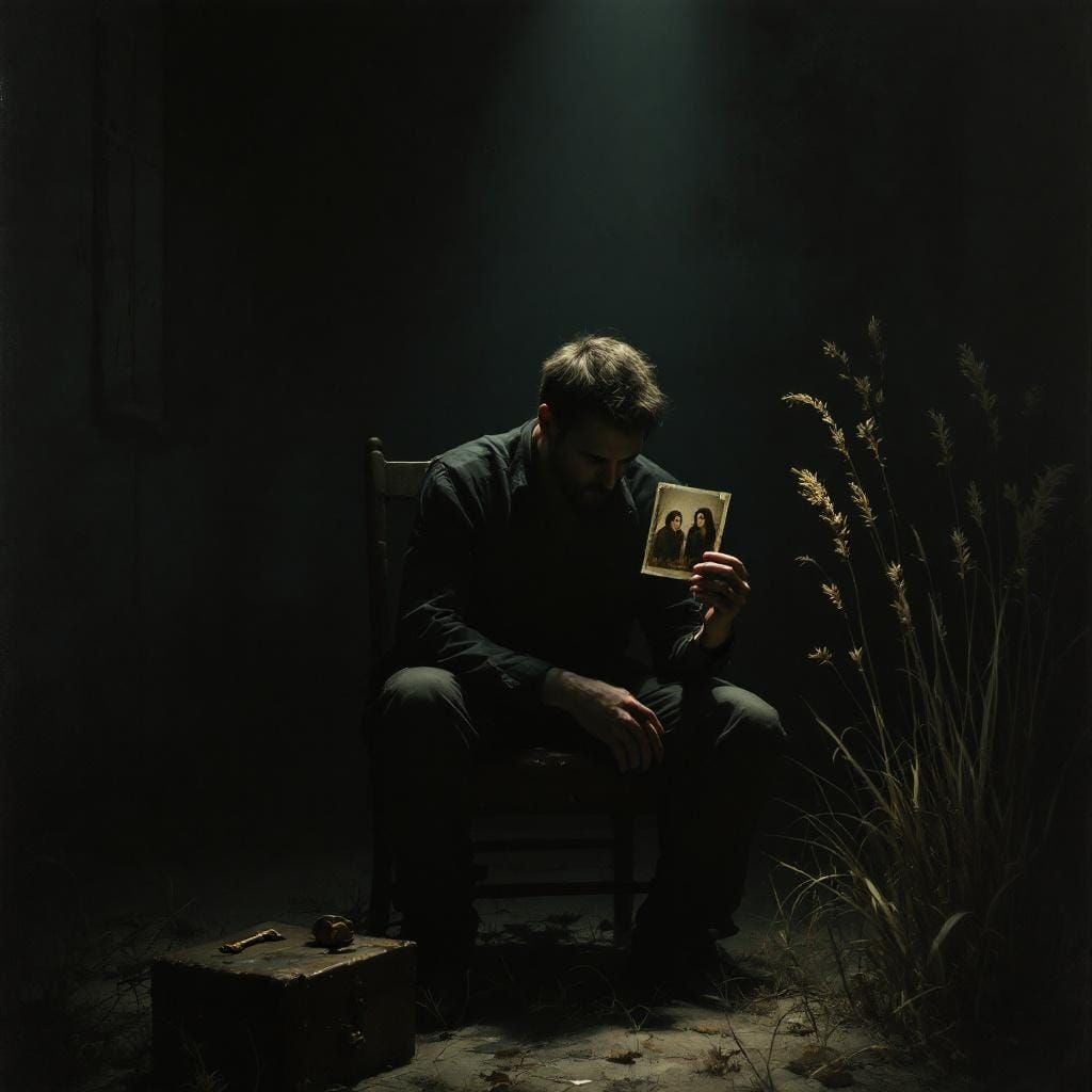 Solitary Figure in Dim Light: Matte Painting