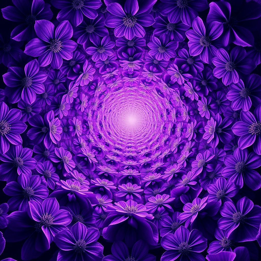 Surreal Violet Cosmos in a Dreamlike Realm