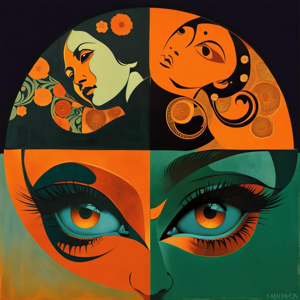 Striking Surreal Portrait with Collage Elements