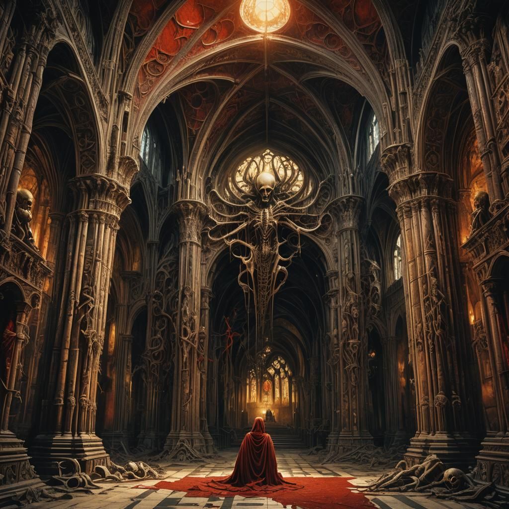Gothic Surrealism: Shadows in a Cathedral