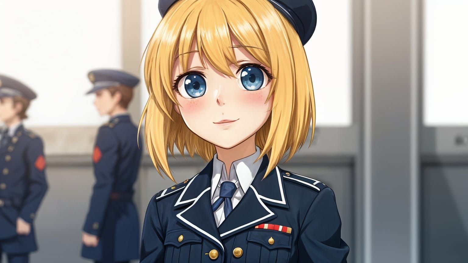 Anime Goddess Historia Reiss in Military Uniform