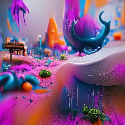 Weirdcore Fantastical Matte Painting in 8k