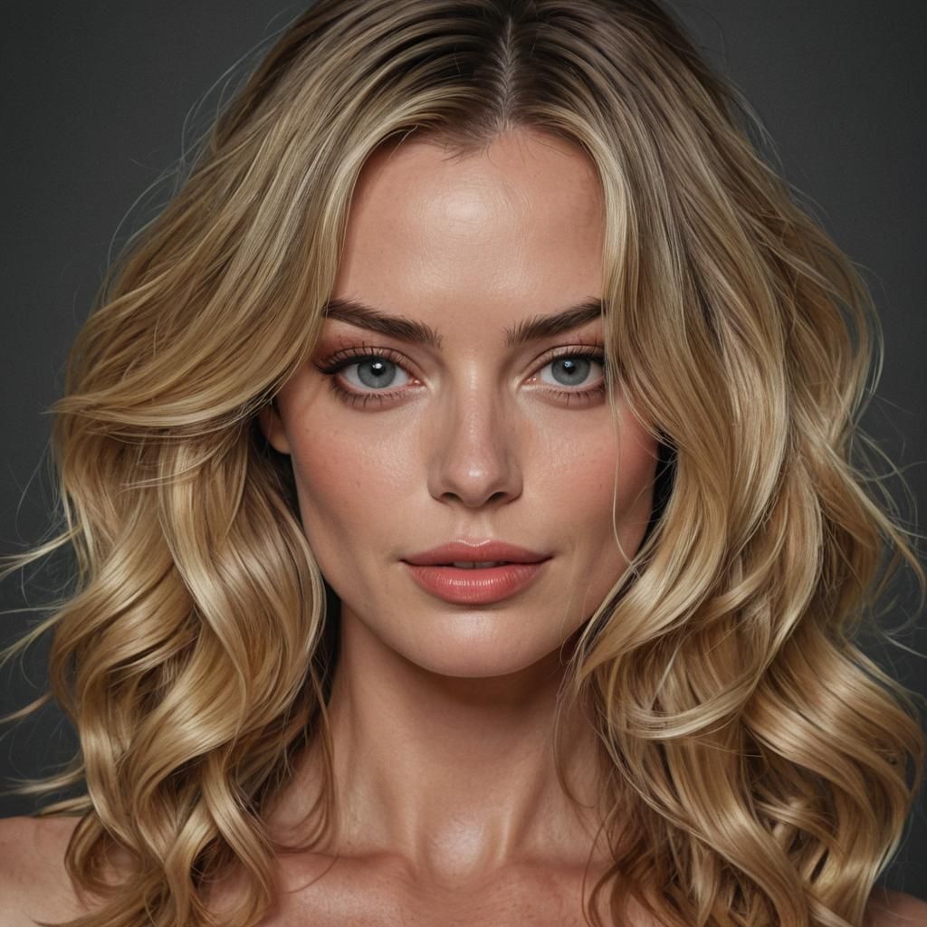 Elegant Portrait of Blonde Women in Artgerm Style