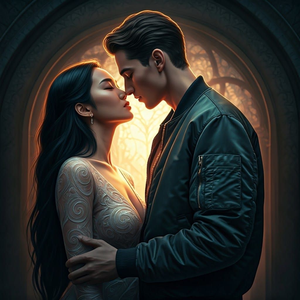 Passionate Kiss: Hypertextured Photorealistic Portrait with ...