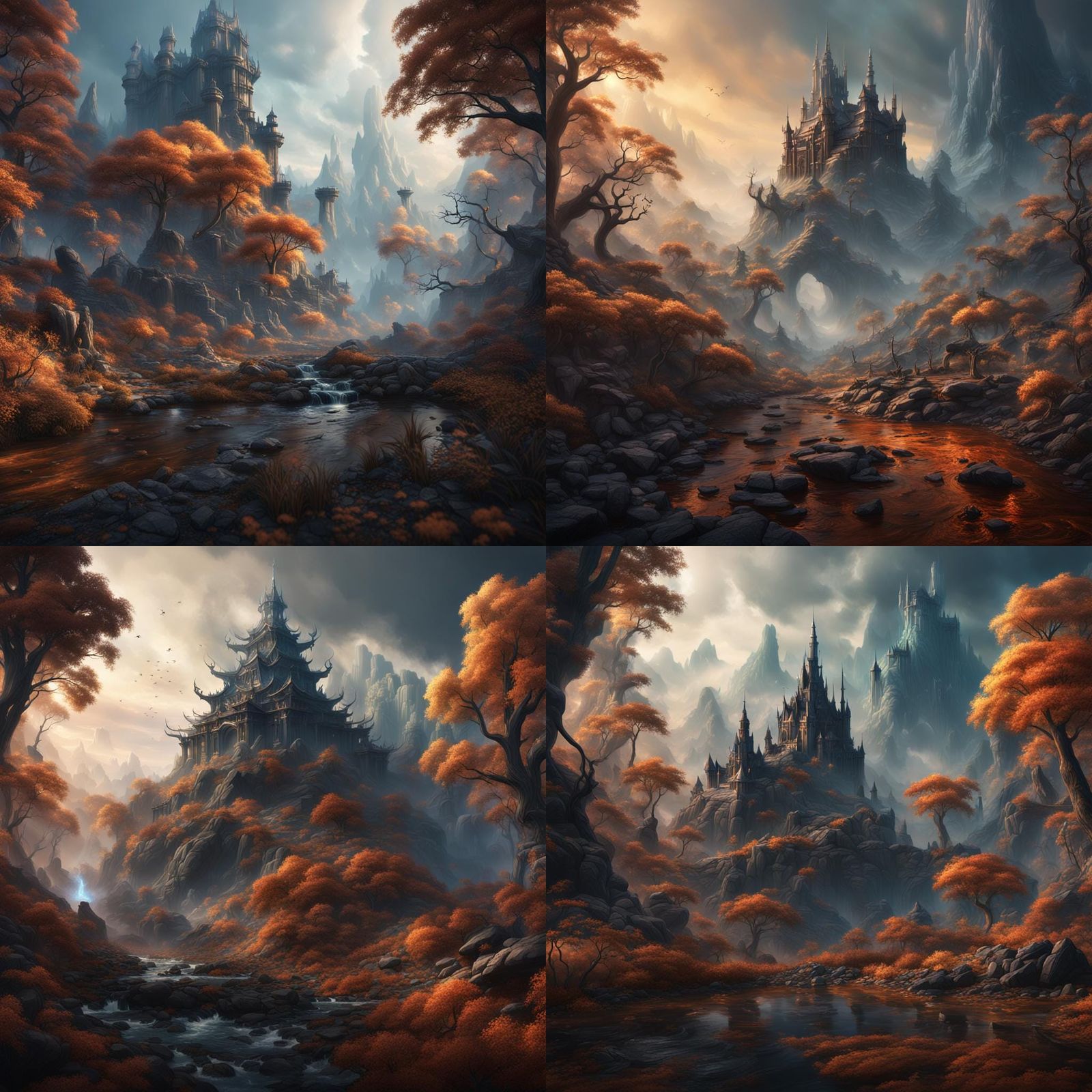 Smoky Nature in Detailed Matte Painting Style