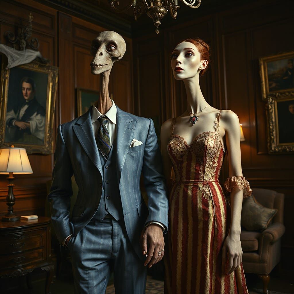 Lord and Lady of Whimsy in Gothic Grandeur