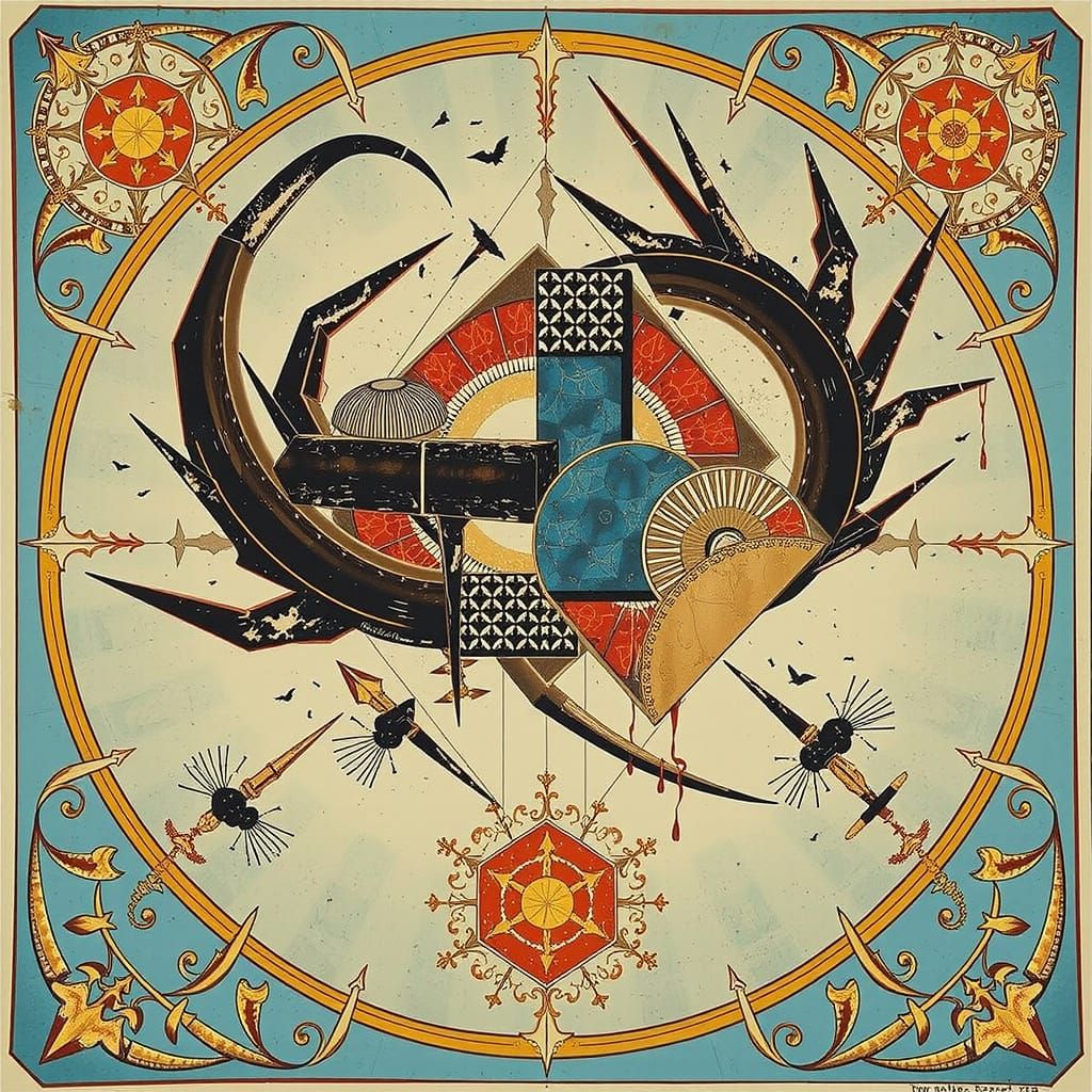 Geometric Abstraction: Tessellated Shapes with Bold Lines