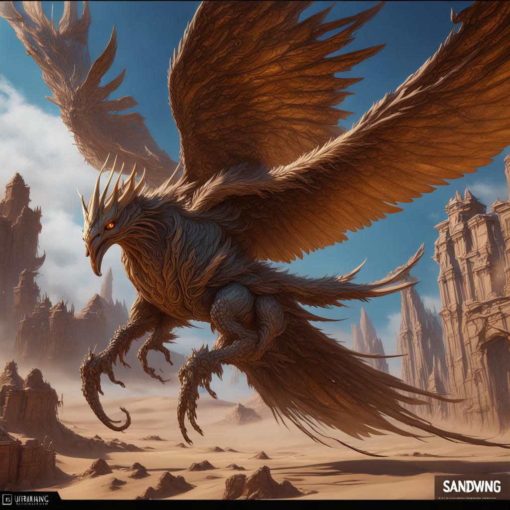 Detailed Sandwing Fantasy Concept Art