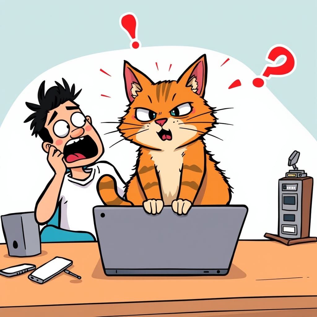 Cartoon Cat Chaos: Funny Viral Meme Scene