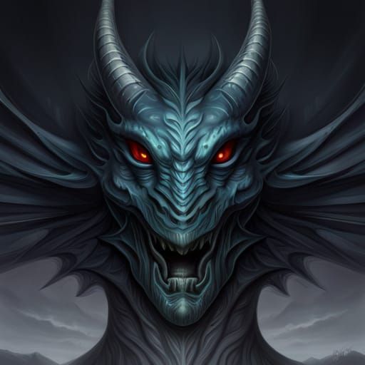 Detailed Dragon Face in Cinematic Style