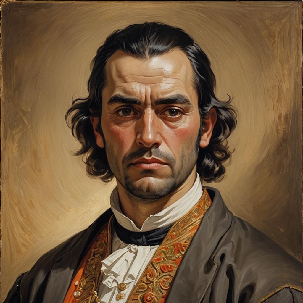 Historical Portrait in the Style of Goya and El Greco