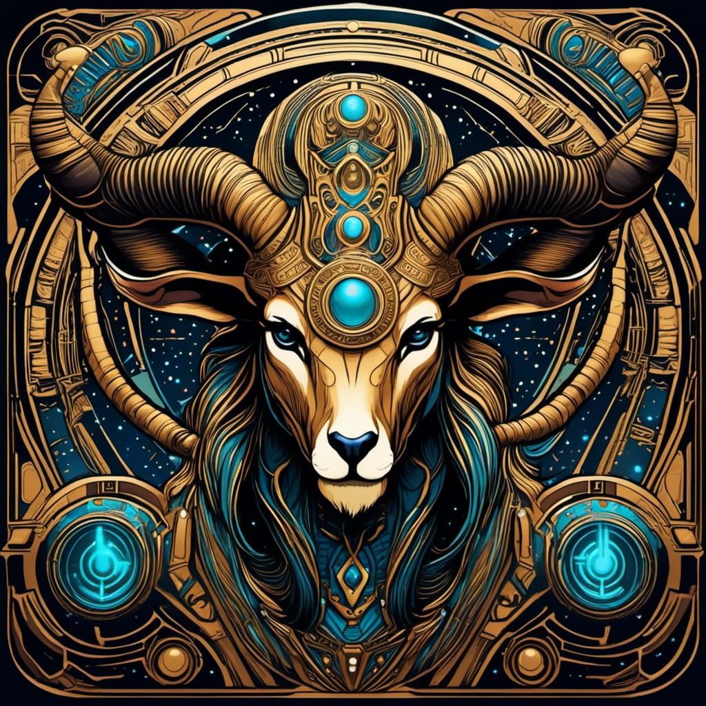 Geometric Abstract of Ancient Alien Race in Spacecraft