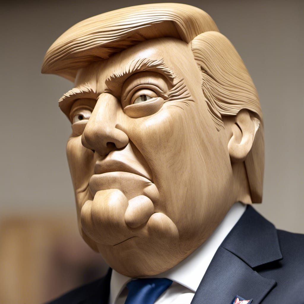 Wooden Donald Trump