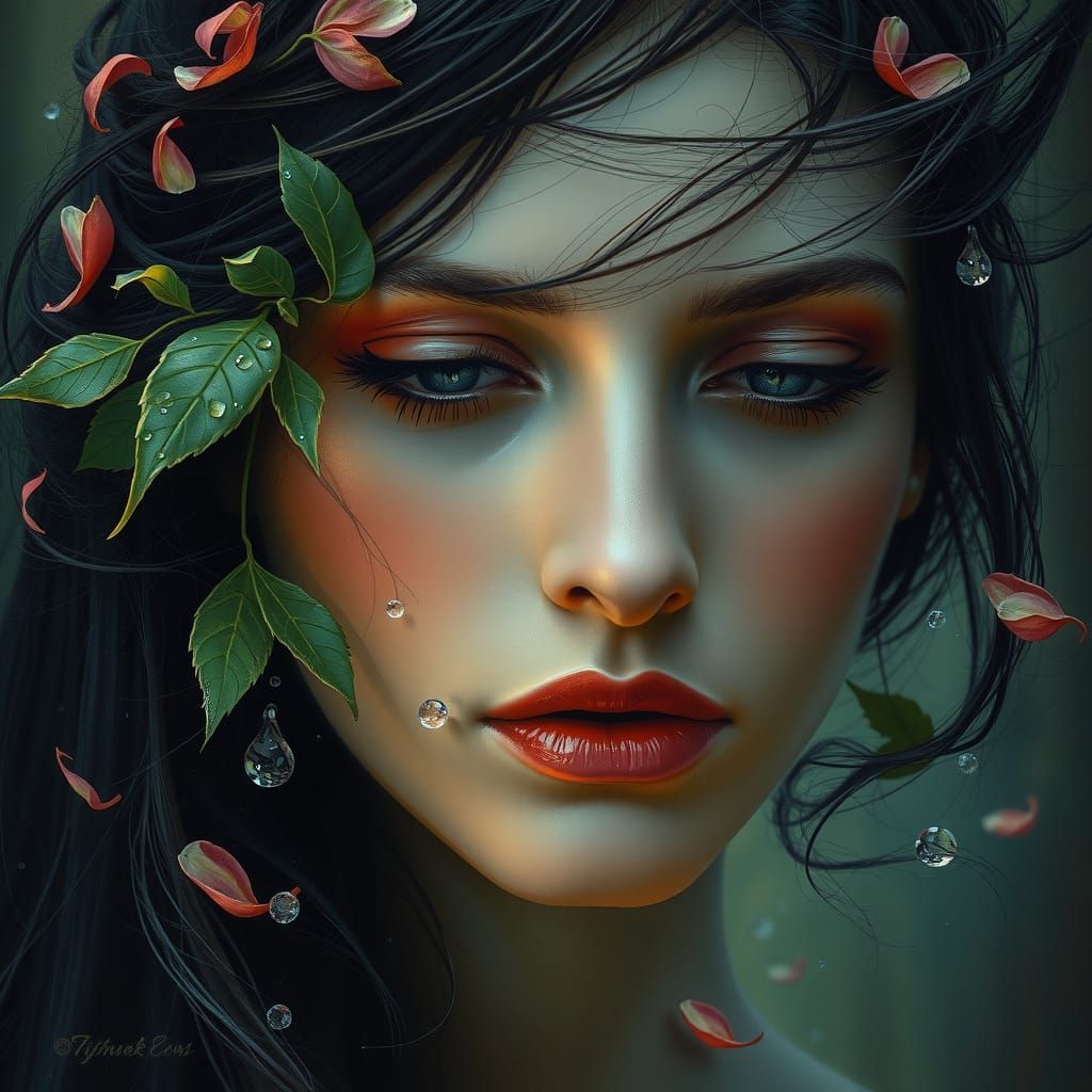 Surreal Goddess of Nature Reveals Inner Power