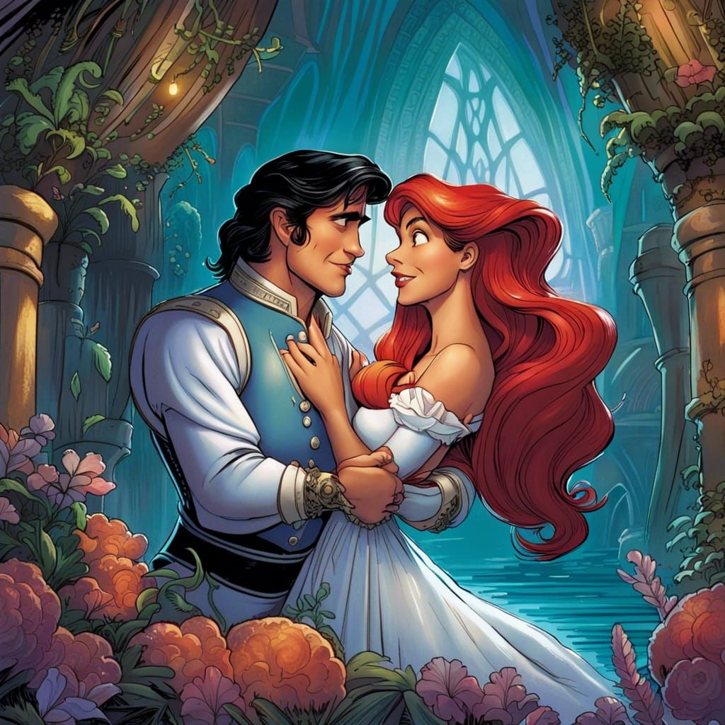 Vanessa and Eric's Wedding in Comic Book Art