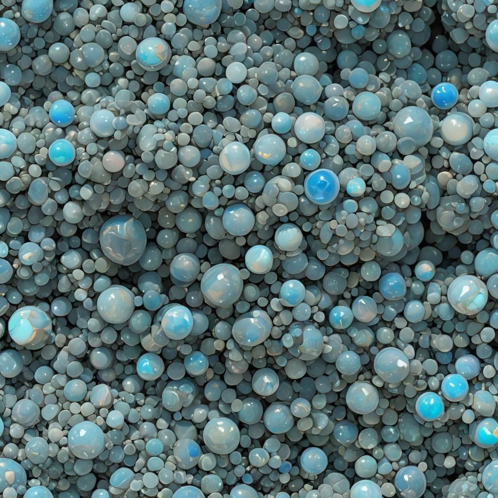 Blue Opal Sphere Matte Painting