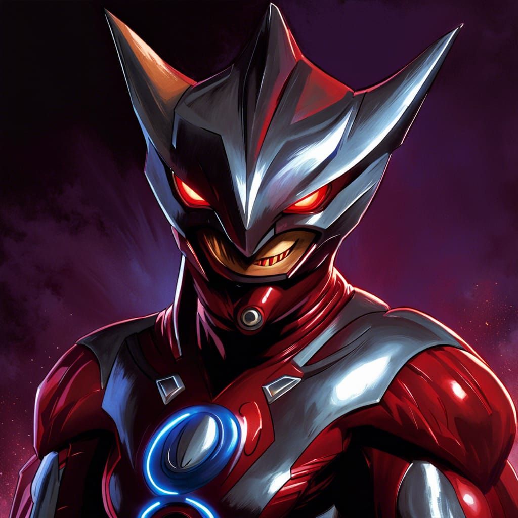 Evil Ultraman Head and Shoulders Portrait