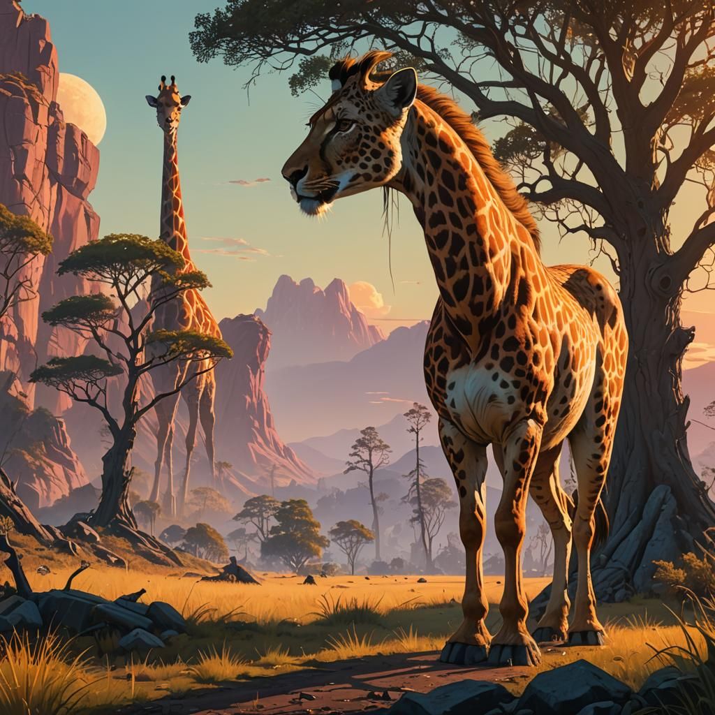 Lionaffe in Mystical Land: Fantasy Concept Art