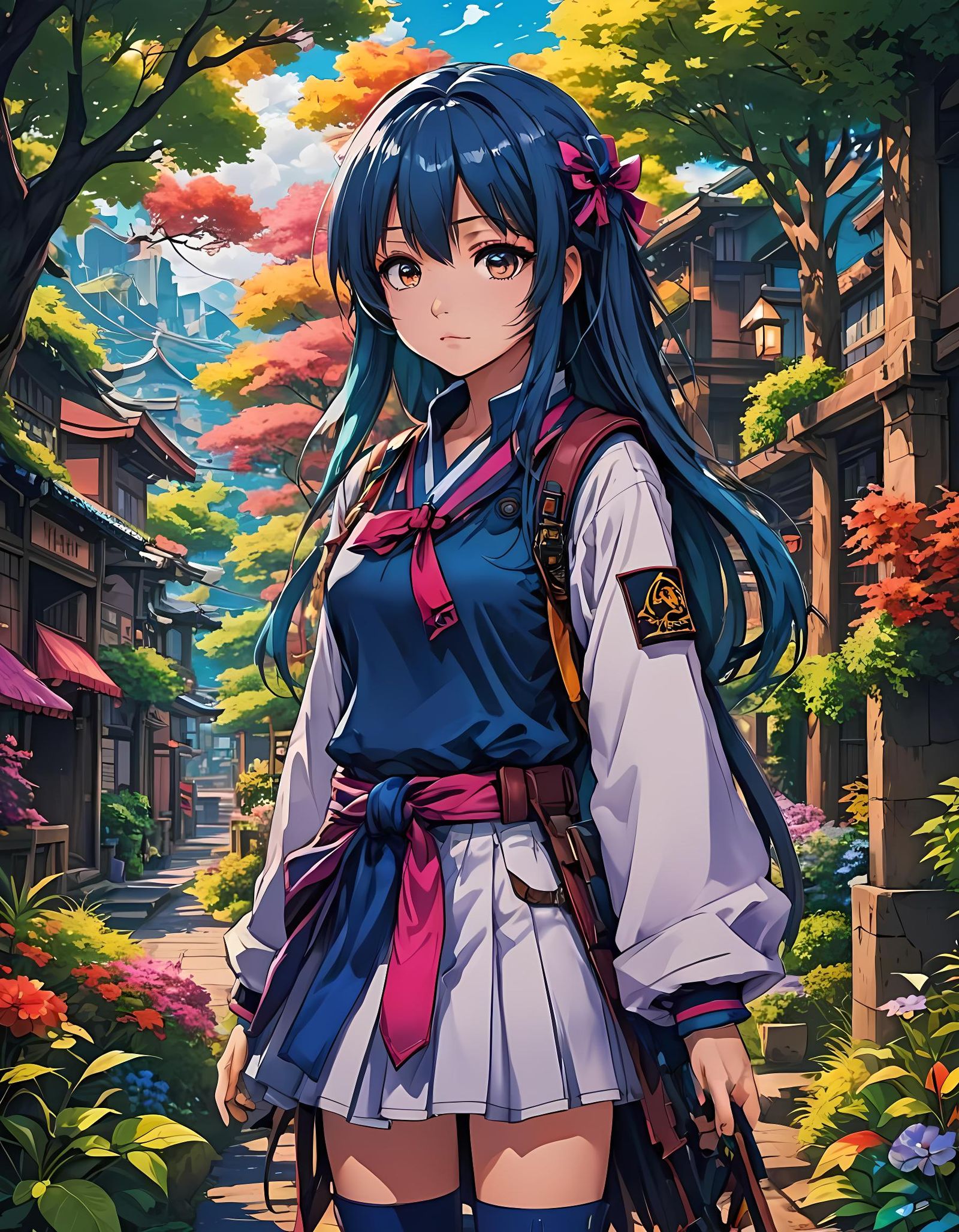 Vivid Anime Concept Art with Deep Colors