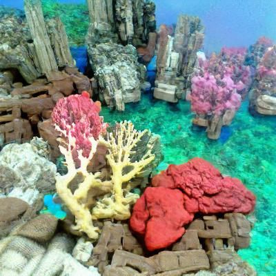 Submerged Coral Forest in Trending 3D Style